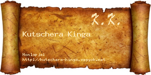 Kutschera Kinga névjegykártya